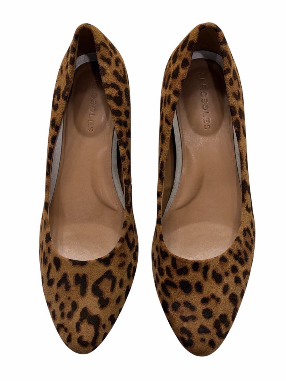 Aerosoles Bettie Suede Pumps Leopard Print Size 6 NWT - Picture 3 of 9